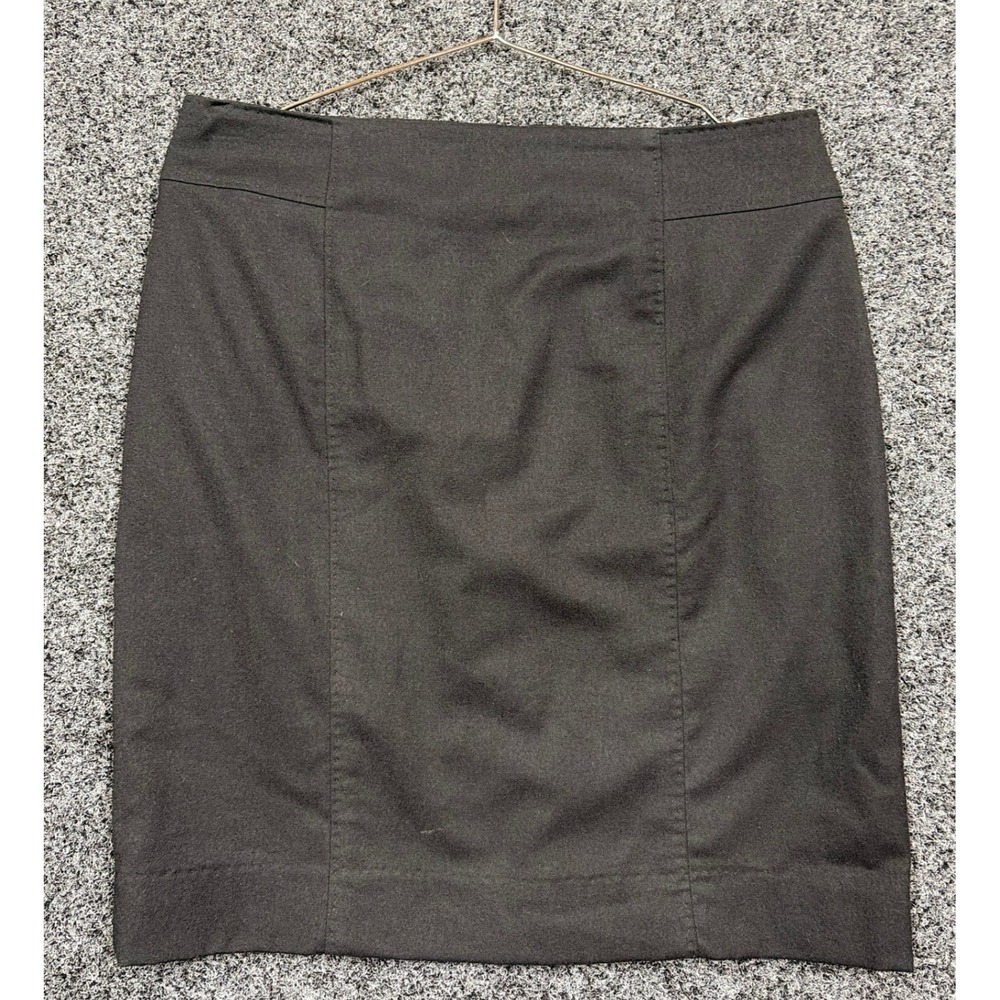 Talbots Pencil Skirt Womens 10 Black Wool Blend Back Zip Career Office Classic
